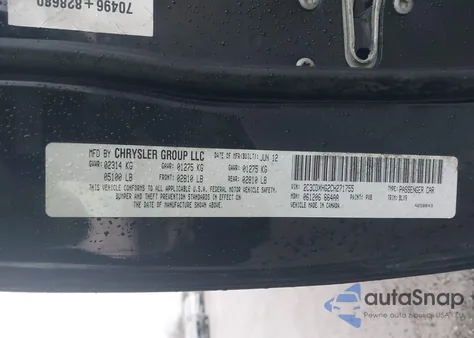 2012 Dodge Charger Sxt из США, поврежденный, VIN 2C3CDXHG2CH271755